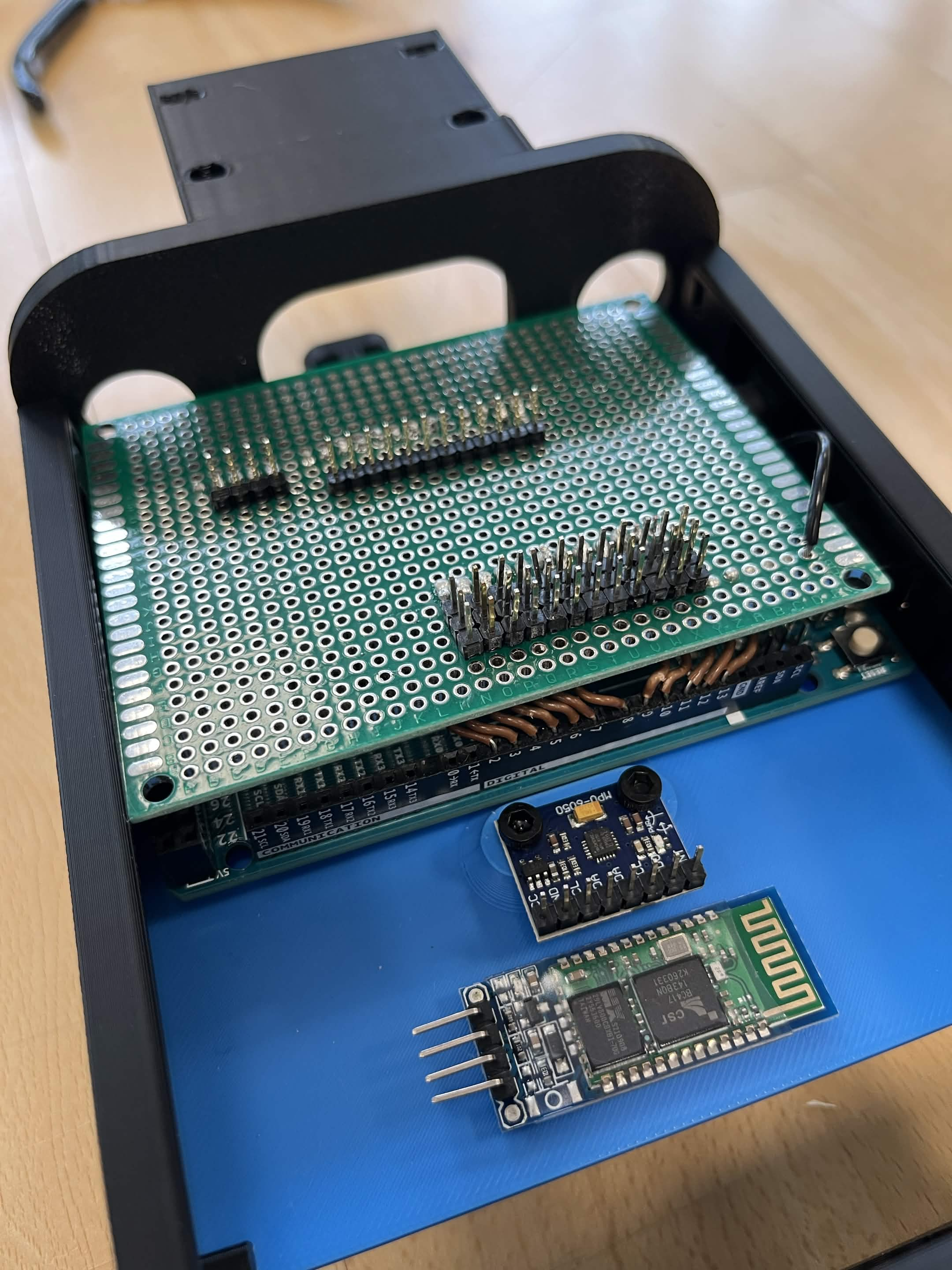 PCB successfully installed onto the Arduino