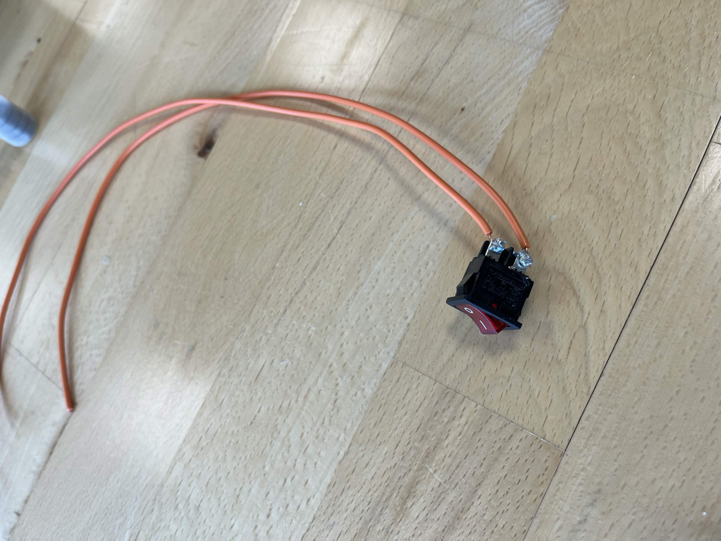 Soldered power switch